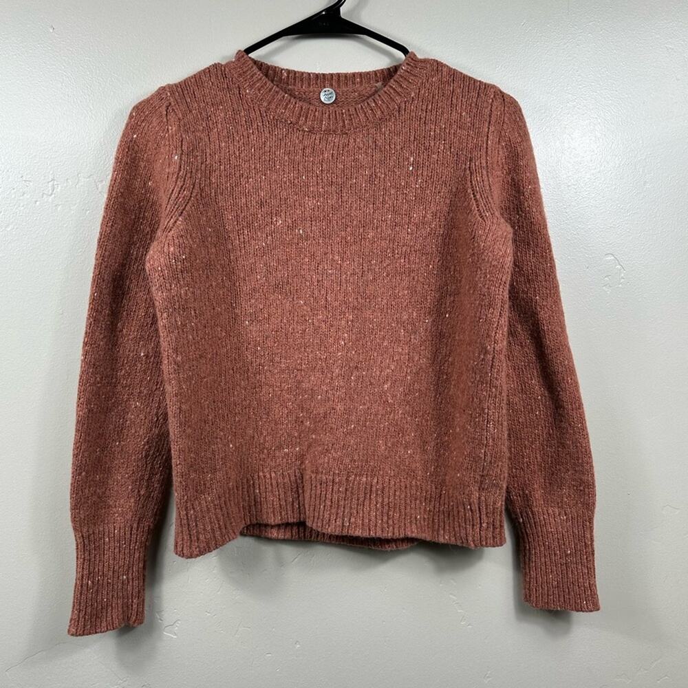 Margaret O’Leary Merino Alpaca Crewneck Sweater Size Medium - Cinnamon Brown - Picture 1 of 4